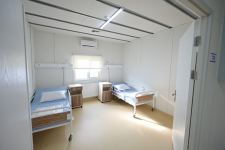 Президент Ильхам Алиев принял участие в открытии в Гобустане больницы модульного типа для лечения больных коронавирусом (ФОТО) (версия 2)