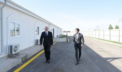 Президент Ильхам Алиев принял участие в открытии в Гобустане больницы модульного типа для лечения больных коронавирусом (ФОТО) (версия 2)