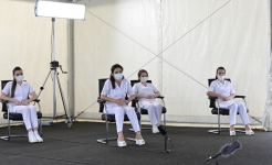 Президент Ильхам Алиев ознакомился с условиями, созданными в больнице модульного типа в Шеки (ФОТО)