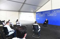 Президент Ильхам Алиев ознакомился с условиями, созданными в больнице модульного типа в Шеки (ФОТО)