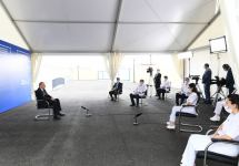 Президент Ильхам Алиев ознакомился с условиями, созданными в больнице модульного типа в Шеки (ФОТО)