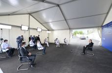 Президент Ильхам Алиев ознакомился с условиями, созданными в больнице модульного типа в Шеки (ФОТО)