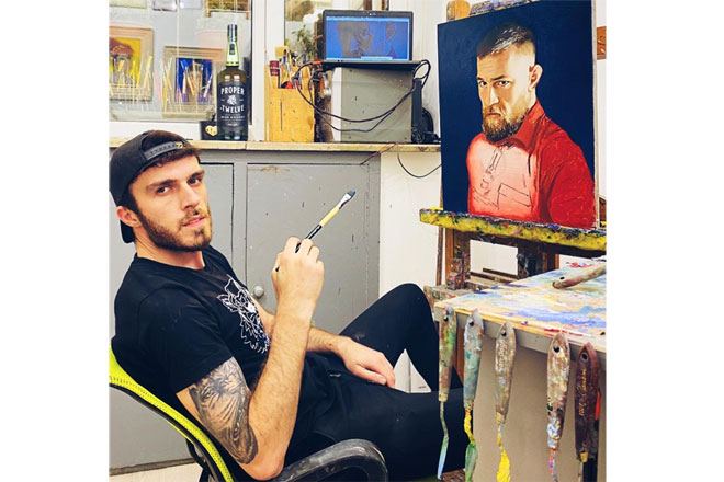 Азербайджанский художник выполнил заказ всемирно известного бойца Конора Макгрегора (ФОТО)