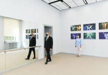 Президент Ильхам Алиев и Первая леди Мехрибан Алиева приняли участие в открытии после капитального ремонта Детской школы искусств в Баку (ФОТО)