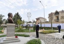 Президент Ильхам Алиев ознакомился с условиями, созданными в парке имени Муртузы Мухтарова в поселке Амирджан (ФОТО)