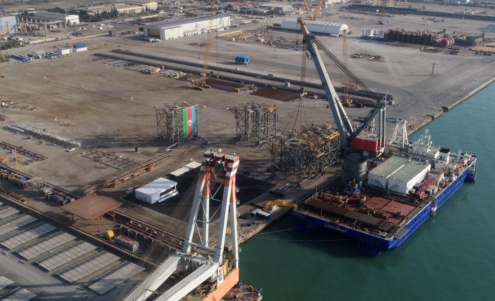 Президент Ильхам Алиев принял участие в церемонии закладки фундамента морских операций на месторождении «Абшерон» (ФОТО/ВИДЕО)