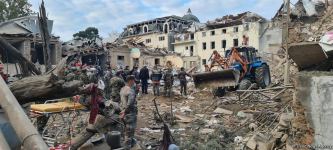 Новые кадры обстрела Гянджи (ФОТО)