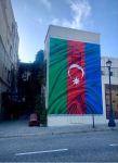Мурал с изображением Государственного флага Азербайджана в Ичери Шехер (ФОТО)