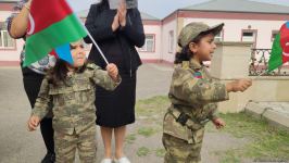 Вынужденные переселенцы из Ходжавенда провели "Знаменный марш" (ФОТО)