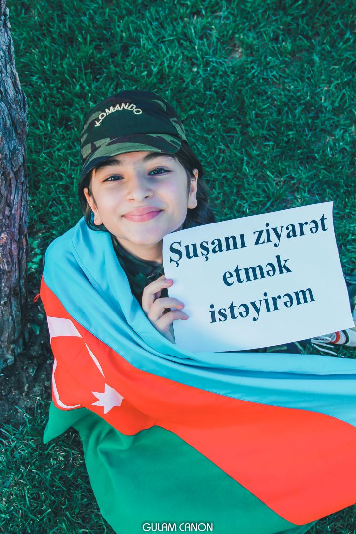 Дети Азербайджана: Мы все из Карабаха! Мы хотим в город Шуша! (ФОТО)