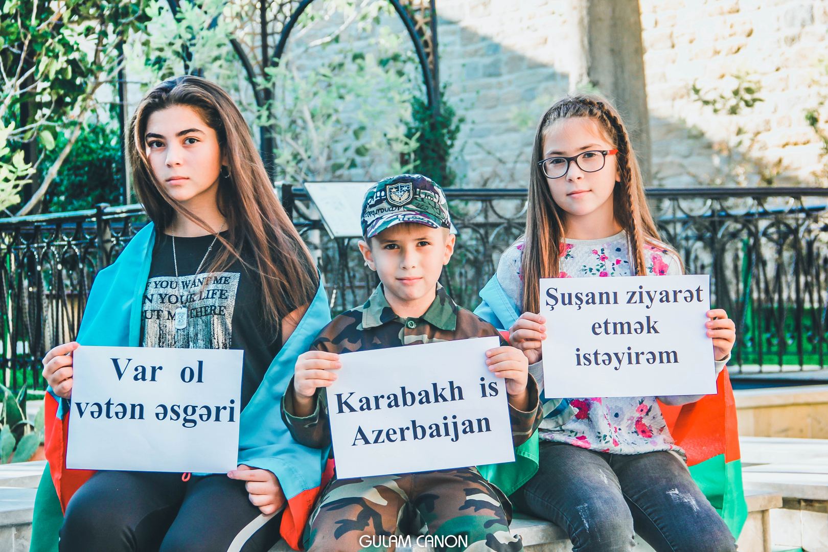 Дети Азербайджана: Мы все из Карабаха! Мы хотим в город Шуша! (ФОТО)