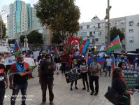 Şəhidlər ölməz, Vətən bölünməz! Акция в крупнейшем городе Израиля против армянских агрессоров (ВИДЕО,ФОТО)