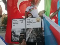 Şəhidlər ölməz, Vətən bölünməz! Акция в крупнейшем городе Израиля против армянских агрессоров (ВИДЕО,ФОТО)