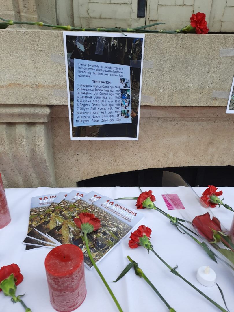 В Париже чтут память мирных жителей Гянджи, ставших жертвами армянской агрессии (ФОТО)