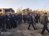 Помощник Президента Азербайджана и представители дипкорпусов прибыли в Гянджу на место происшествия (ФОТО/ВИДЕО)
