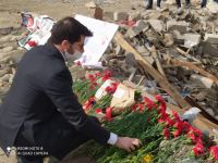 Посол Израиля побывал на месте ракетных ударов армянских ВС по Гяндже  (ФОТО)