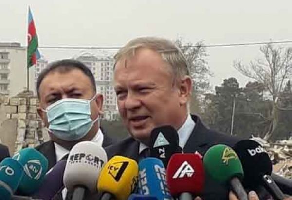 Посол Беларуси находится в пострадавшей от армянского террора Гяндже (ФОТО)