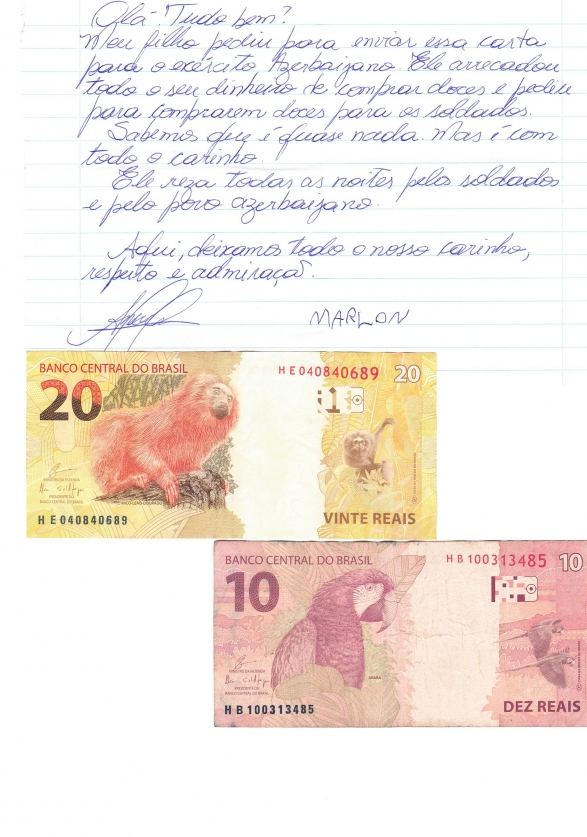 Очень трогательный жест! Бразильский мальчик перед сном молится за азербайджанский народ и солдат (ВИДЕО, ФОТО)