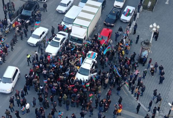 В Гяндже отмечают историческую победу Азербайджана (ФОТО/ВИДЕО)