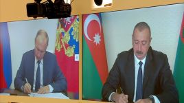 Президент Азербайджана Ильхам Алиев и Президент России Владимир Путин встретились в формате видеоконференции (ФОТО) (версия 2)