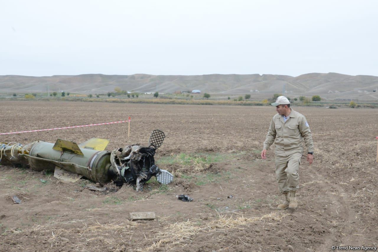 Ракета "Точка-У", выпущенная ВС Армении по Физулинскому району Азербайджана (ФОТО/ВИДЕО)