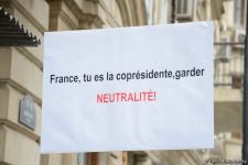 В Баку перед посольством Франции прошла акция протеста (ФОТО)