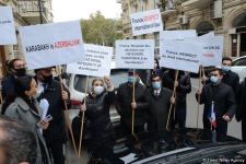 В Баку перед посольством Франции прошла акция протеста (ФОТО)