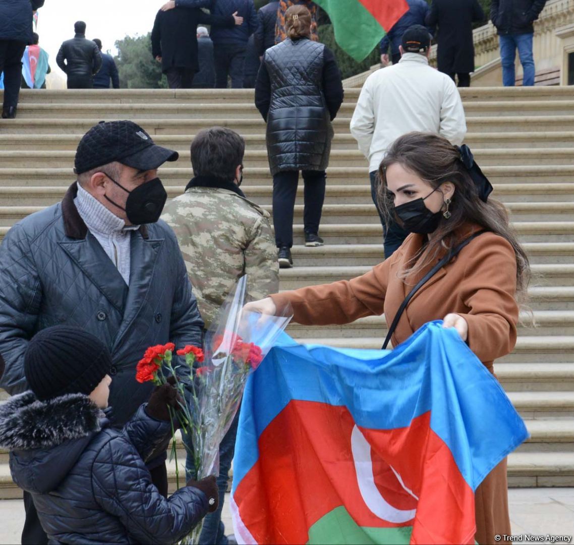 В Баку прошло победное шествие по случаю освобождения Агдама (ФОТО)
