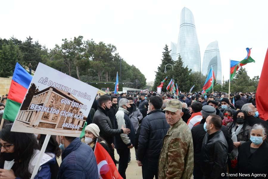 В Баку прошло победное шествие по случаю освобождения Агдама (ФОТО)