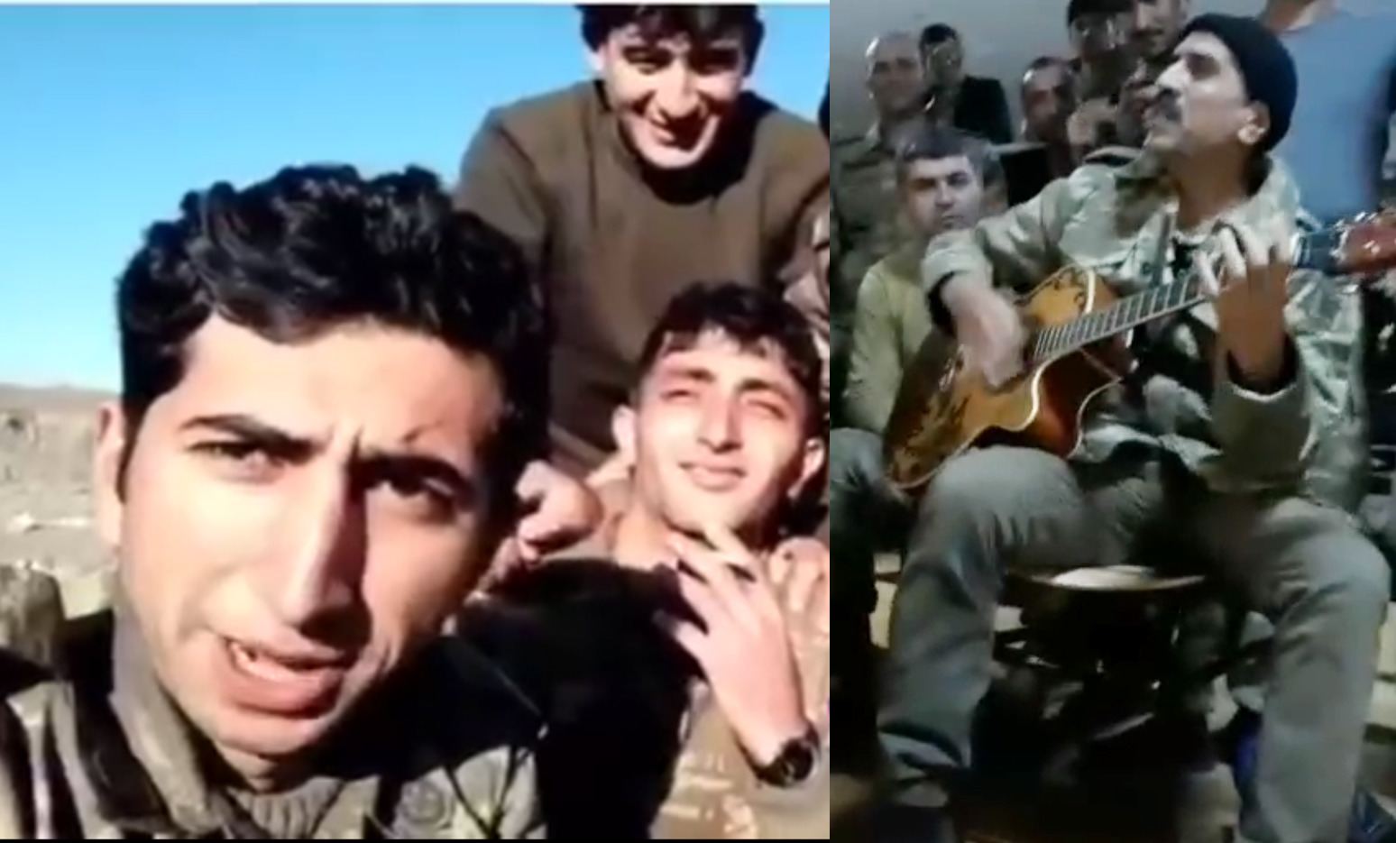 Азербайджанские солдаты на отдыхе – одни "грозятся" украсть невесту, другие поют песни (ВИДЕО)