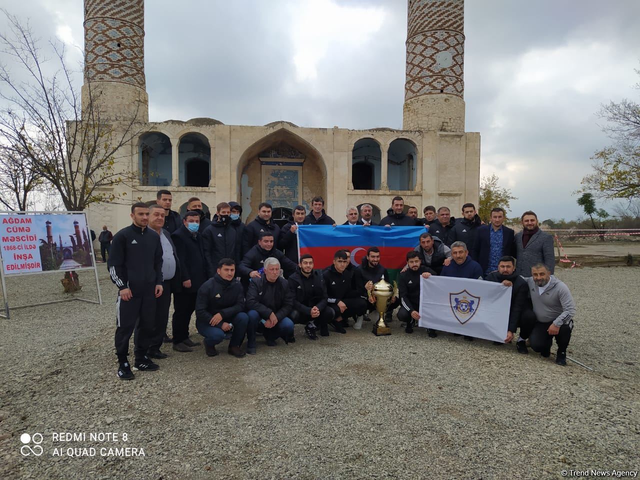 Хикмет Гаджиев, представители дипкорпуса и ФК "Карабах" побывали в Агдамской мечети (ФОТО)
