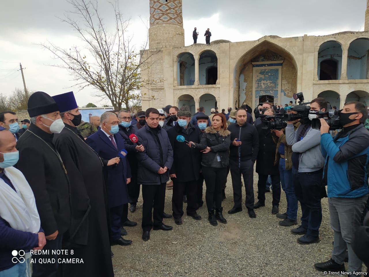 Хикмет Гаджиев, представители дипкорпуса и ФК "Карабах" побывали в Агдамской мечети (ФОТО)