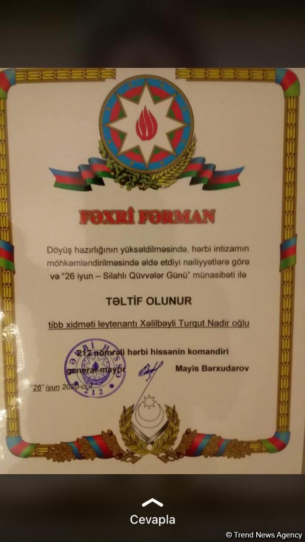 Тургут Халилбейли – первый врач, погибший за освобождение Карабаха (ФОТО)