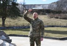 Президент Ильхам Алиев заложил фундамент дороги Физули-Шуша и аэропорта в Физулинском районе, совершил поездку в город Шуша (ФОТО/ВИДЕО)