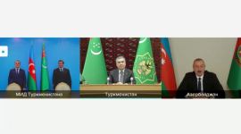 Состоялась встреча между Президентом Азербайджана Ильхамом Алиевым и Президентом Туркменистана Гурбангулы Бердымухамедовым в формате видеоконференции (ФОТО/ВИДЕО)