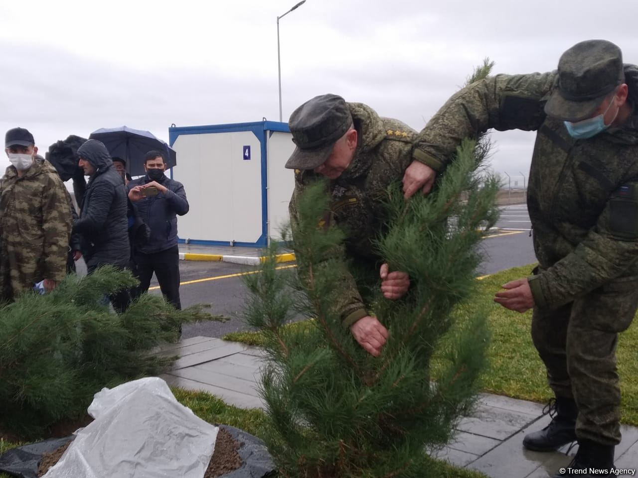 На территории Турецко-российского совместного мониторингового центра посажены деревья (ВИДЕО/ФОТО)