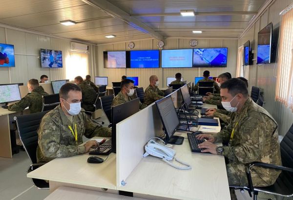 Группа российских и азербайджанских журналистов побывала в Турецко-российском совместном мониторинговом центре в Агдаме - репортаж Trend TV