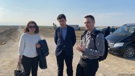 Группа российских и азербайджанских журналистов побывала в Турецко-российском совместном мониторинговом центре в Агдаме - репортаж Trend TV