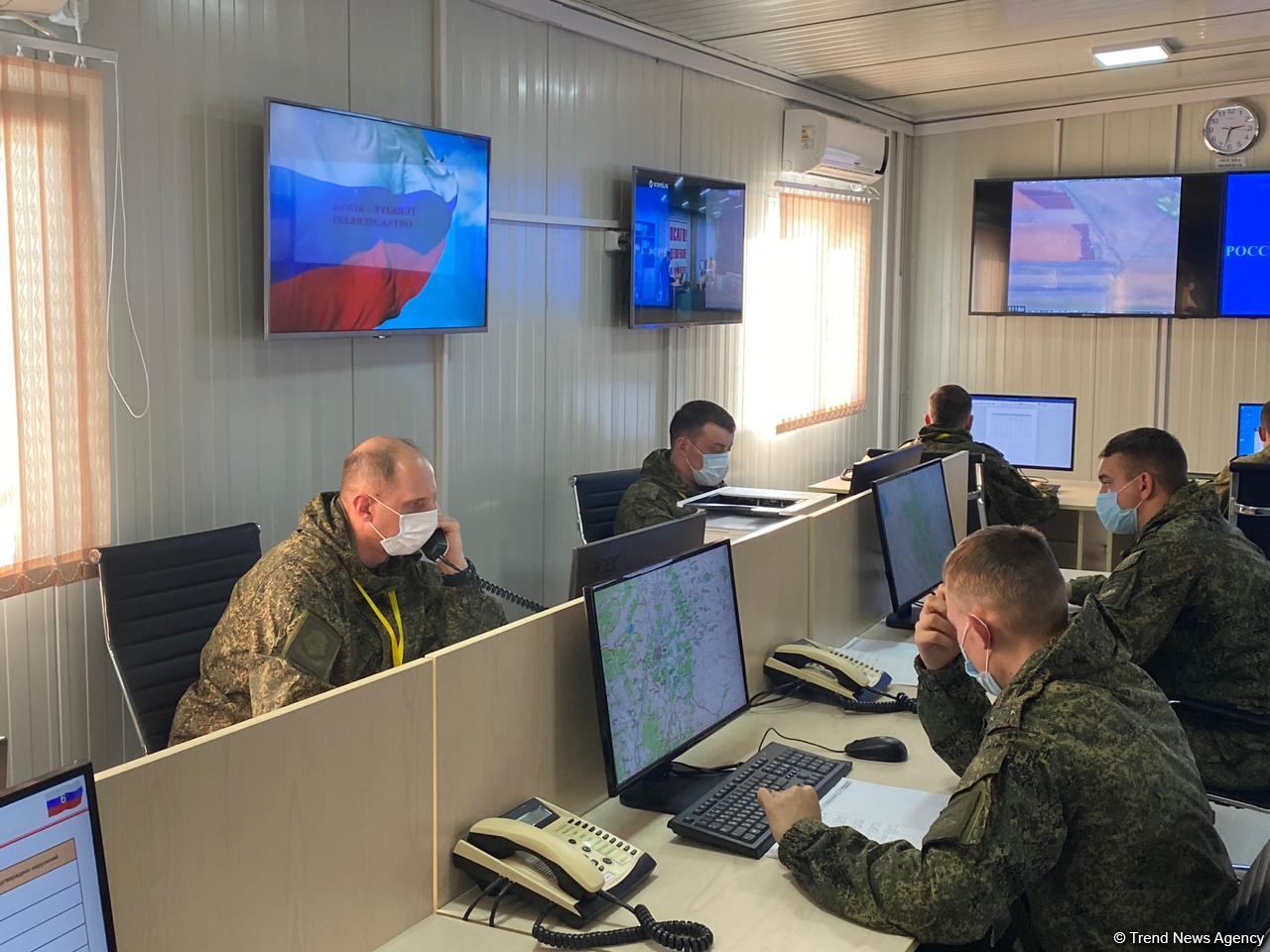 Группа российских и азербайджанских журналистов побывала в Турецко-российском совместном мониторинговом центре в Агдаме - репортаж Trend TV