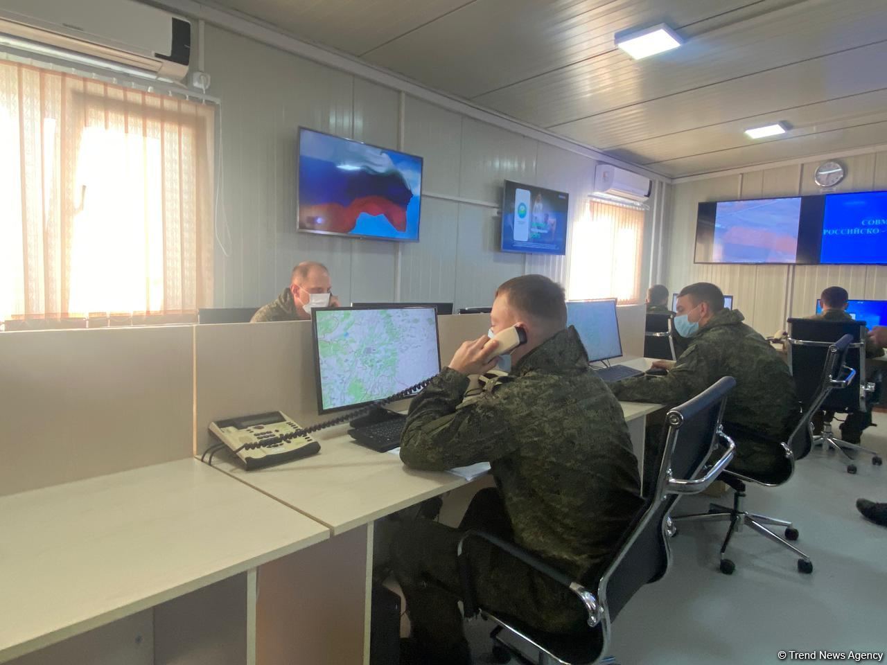 Группа российских и азербайджанских журналистов побывала в Турецко-российском совместном мониторинговом центре в Агдаме - репортаж Trend TV