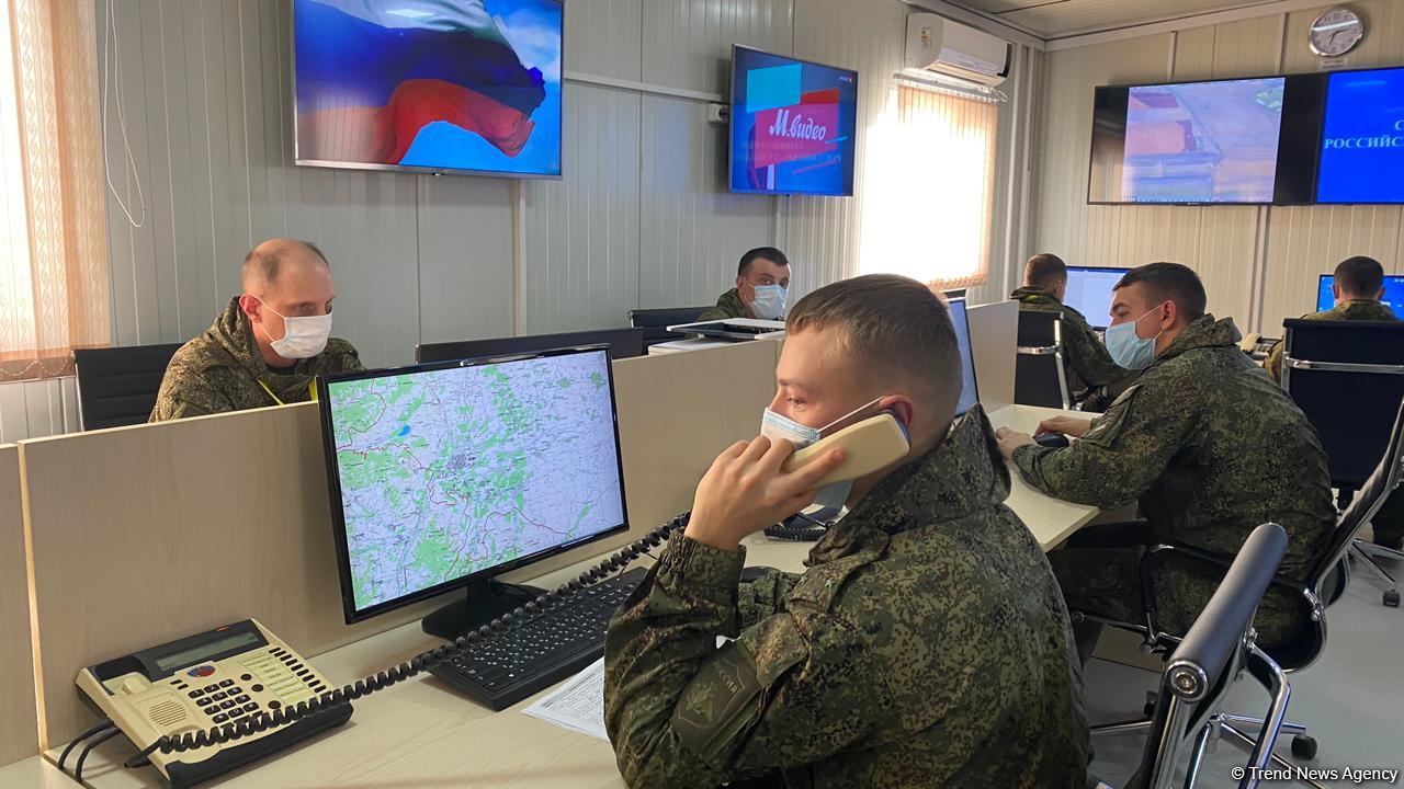 Группа российских и азербайджанских журналистов побывала в Турецко-российском совместном мониторинговом центре в Агдаме - репортаж Trend TV