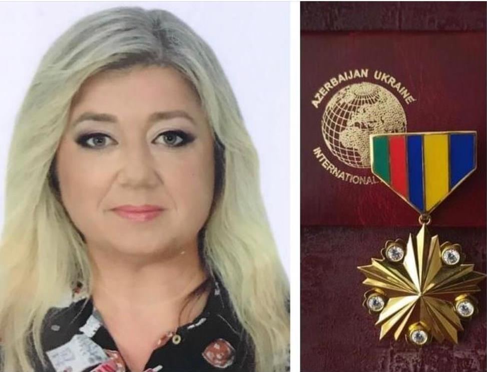 Композитор Севиндж Тофиггызы награждена золотой медалью международного альянса "Азербайджан-Украина" (ФОТО)