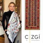 Гюльнара Халилова представила шелковые шарфы с орнаментами Карабахских ковров (ФОТО)