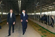 Президент Ильхам Алиев принял участие в открытии «Шамахинского агропарка Азерсун» (ФОТО)