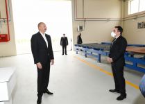 Президент Ильхам Алиев принял участие в открытии Гаджигабульского промышленного квартала (ФОТО)