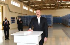 Президент Ильхам Алиев принял участие в открытии Гаджигабульского промышленного квартала (ФОТО)