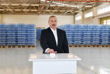 Президент Ильхам Алиев принял участие в открытии Гаджигабульского промышленного квартала (ФОТО)