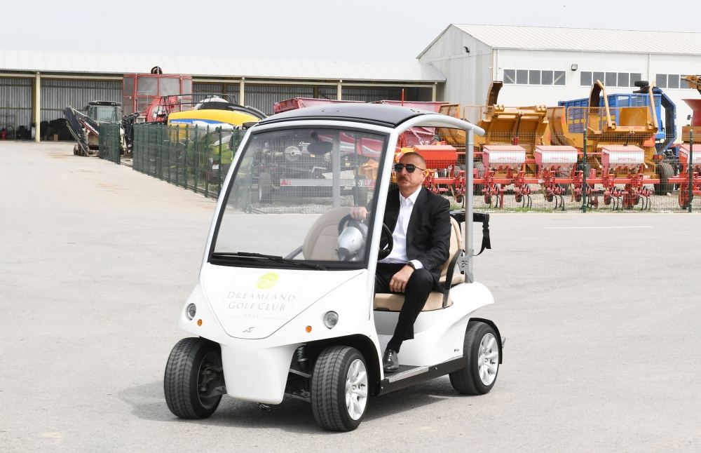 Президент Ильхам Алиев принял участие в открытии «Шамахинского агропарка Азерсун» (ФОТО)