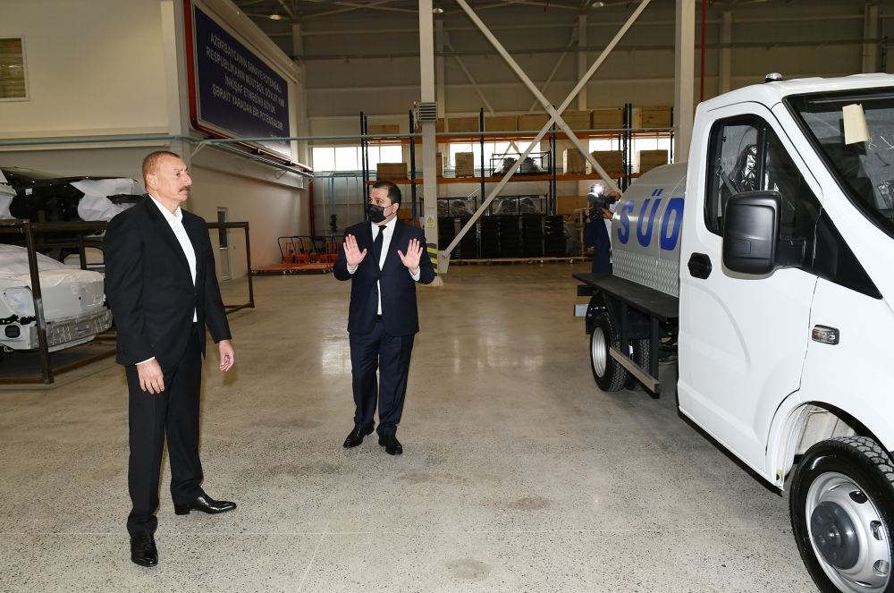 Президент Ильхам Алиев принял участие в открытии Гаджигабульского промышленного квартала (ФОТО)