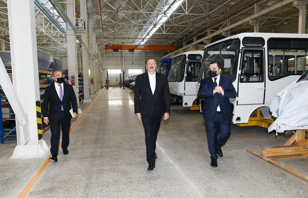 Президент Ильхам Алиев принял участие в открытии Гаджигабульского промышленного квартала (ФОТО)